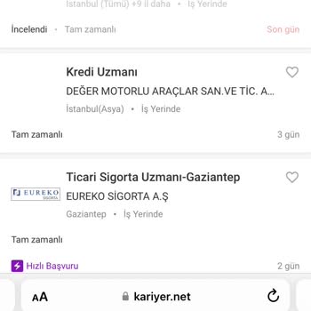 Kariyer.net Garanti İş İlanı