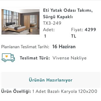 Vivense Teslim Edilmeyen Ürün
