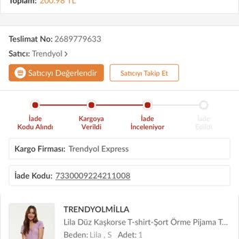 Trendyol İade Ürün Ücreti Ödenmemesi