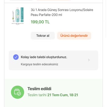 Hepsiburada Tekrarlanan Yanlış Siparişler