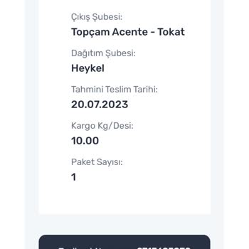 Sürat Kargo Kargomuzu Geciktiriyor, Heykel Şubesi