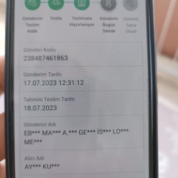 Ebebek Ürünü Ve Ne Olduğu Belirsiz Bir Sendeo Kargo Firması