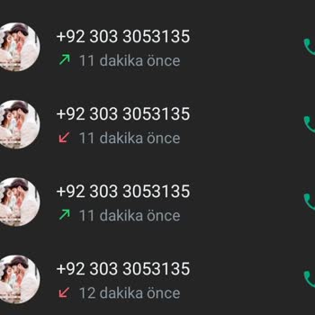 WhatsApp +92 303 3053135 Numaralı Yabancı Numaradan Arama Ve Geldi