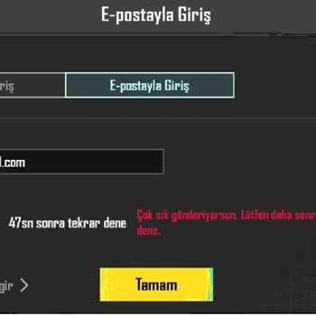 PUBG Mobile Giriş Hatası