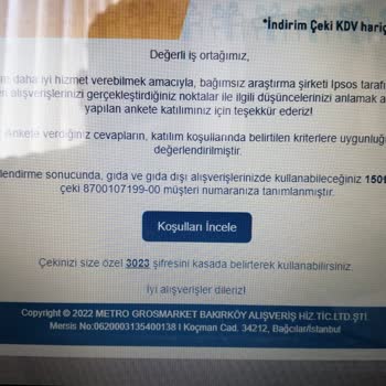 Metro Grossmarket Metro Marketin Asılsız Vaadi
