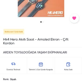 Arden Toys&Doğada Yaşam Ekipmanları Pazarama'da İade Kabul Etmiyor