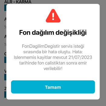 Türkiye Hayat Emeklilik BES Fon Değişikliği Yapılmıyor