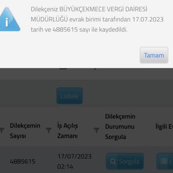 IMEI Kayıt Ücret İadesi Büyükçekmece Vergi Dairesi