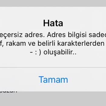 Gratis Adres Hatası Veriyor
