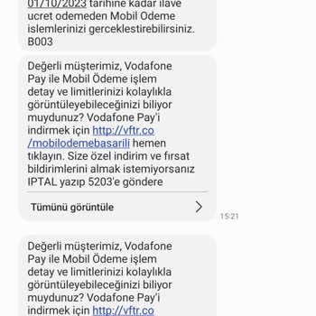 Vodafone Pay İzinsiz Abonelik Başlatılması Ve İptal Edemem