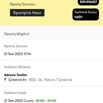 Şok Market Sipariş Teslim Edilmedi.