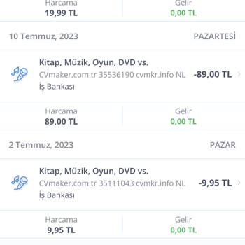 CV Maker Haksız Kazanç Paramı İzinsiz Çekiyor
