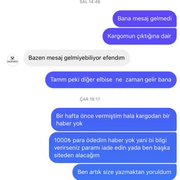 Sademce Instagram'dan Aldığım Ürün Gelmedi