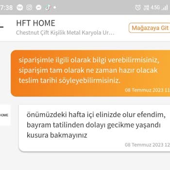 HFT Home Hft Hom Firması Ürünümü Teslim Etmedi