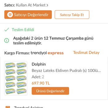 Kullanatmarket.com Eksik Ürün Geldi Mağduriyetimin Giderilmesini İstiyorum