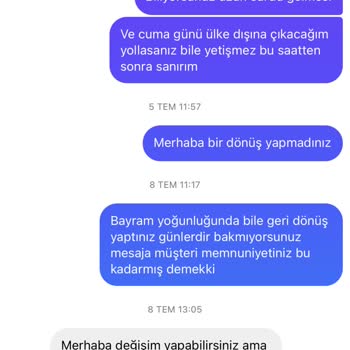 Sumeyyeozyurekcom Yanlış Ürün Yollama/cevap Vermeme