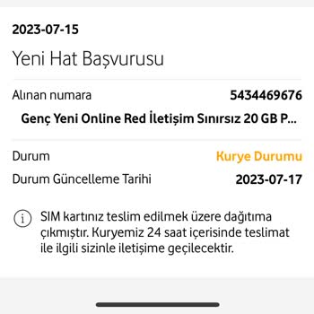 Vodafone Yeni Hat Aktivasyon Sorunu