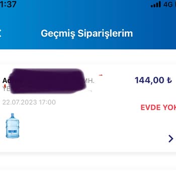 Erikli Su Sipariş Teslim Edilmedi