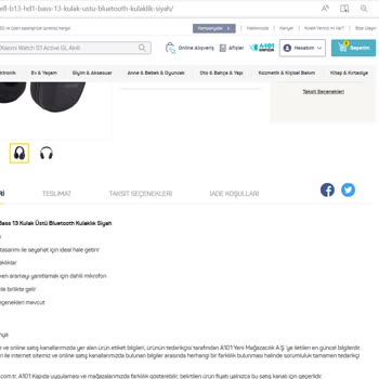 Maxell A101 Online Alışveriş Mağazası Müşteri Deneyimi