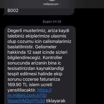 Millenicom İnternet Hizmetinin 4 Gündür Verilmemesi