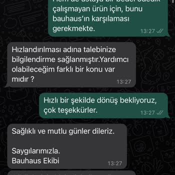 Bauhaus Arızalı Ürün Gönderiyor, 2 Kez Montaj Bedeli Ödetiyor