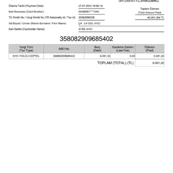 BTK (Bilgi Teknolojileri ve İletişim Kurumu) IMEI Numarası Kabul Edilmedi Harç Parasını Yeniden Ödeyin Deniliyor