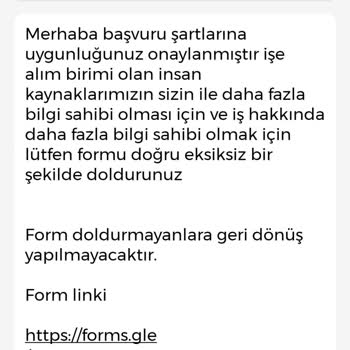 İşin Olsun Uygulamasında Verilen Sahte İlan Mailime Yanıt Vermedi.