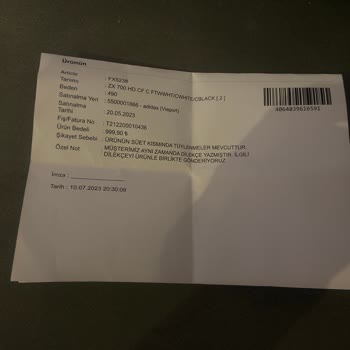 Adidas Türkiye'nin Müşteri Memnuniyetsizliği