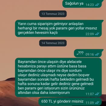 Clsema Parayı Havale İle Adı Ürünü Bir Ay Göndermedi