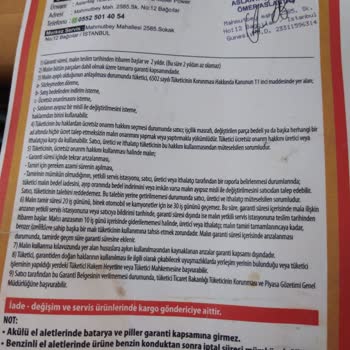Trendyol'dan Aldığım Forces Power Markasından Şikayetim Var