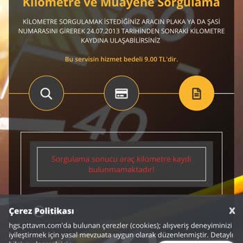 PttAVM Km Sorgulama Hatası