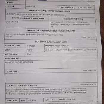 Vatan Bilgisayar Dan Aldığım JBL Markanın Arızalı Çıkması