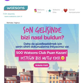 Watsons Anket Doldurunca Puan Dedi Puan Vermedi
