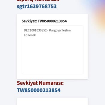 Decathlon Sipariş Kargoya Teslim Edilmedi
