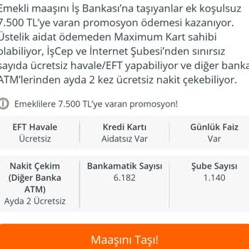 İş Bankası Emekli Maaşına Taşıyana EFT Serbest Diyor Ama Ücret Alıyor Lar