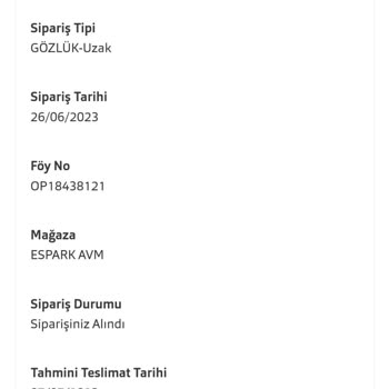 Atasun Optik Teslim Edilmeyen Gözlük