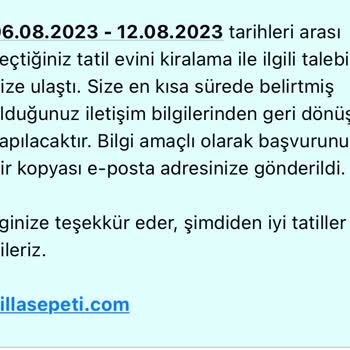 Villasepeti.com Rezervasyon Sorunları