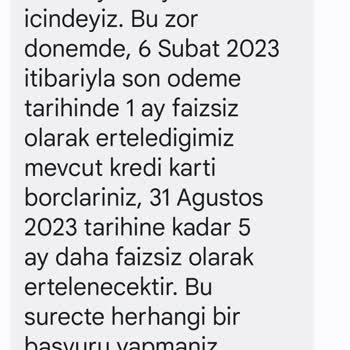 Yapı Kredi Bankası Depremde Kredi Kartı Borç Erteleme