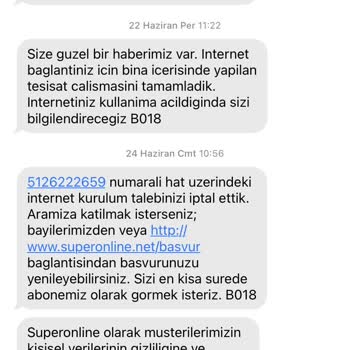 Superonline Başvurusunun Uzatılması Kurulmaması Ve Fiyat Değişikliği