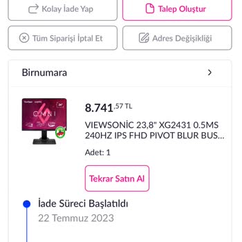 Pazarama Para İadesi Bekletme