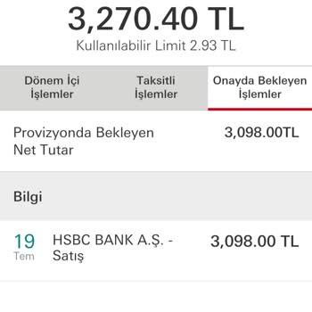HSBC Kartıma Fazla Yatırdığım Tutara Haberim Olmadan Alması