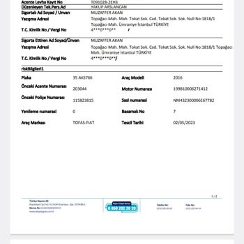 Türkiye Sigorta İptal Edilen Trafik Poliçesi