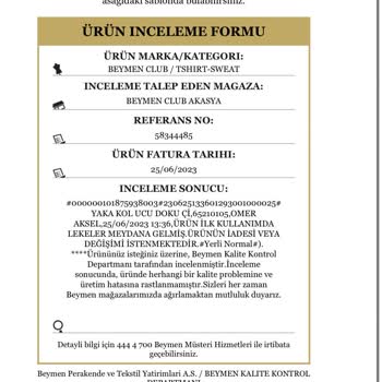 Beymen Club Kıyafetin Tek Seferde Kullanılmaz Hale Gelmesi