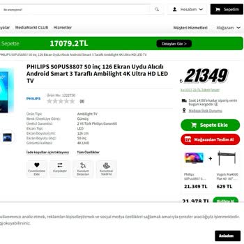 Media Markt'ta İndirimli TV Ürünlerinde Fiyat Sorunu