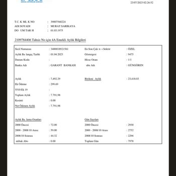 SGK Birikmiş Aylık Yatmaması