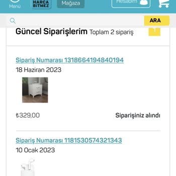 A101 Siparişim Tarafıma Gönderilmedi.
