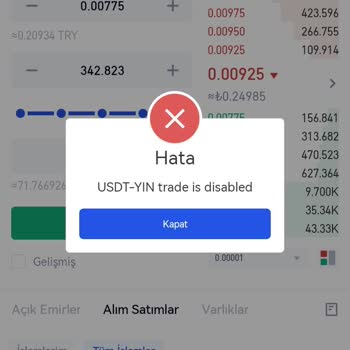 Gate.io Yın (yın Finance) Coin Alım Satıma Kapandı ve Param İçeride Kaldı