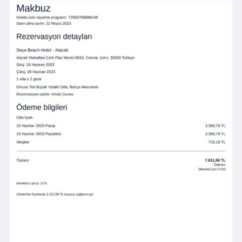 Design Plus Seya Beach Hotel Hotels.com Tarafından Yalan Ve Yanlış Bilgilendirme Sonucu Mağduriyet