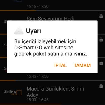 D-Smart GO Aktif Paket Hatası