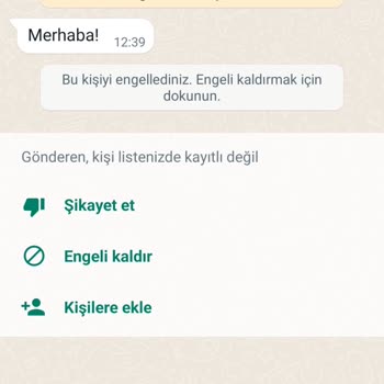 WhatsApp Bilinmeyen Numaradan Mesaj Aldım